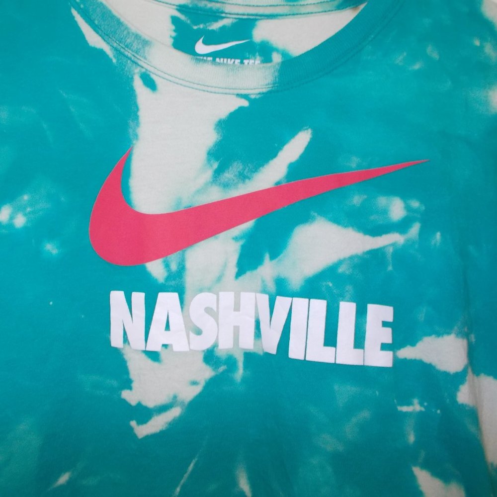 Custom Hand Bleached Distressed Nike Nashville T-… - image 4